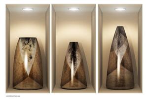 Sada 3 samolepek s 3D efektem Ambiance Wooden Vases