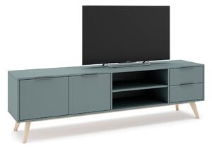 Zelenošedý TV stolek 180x53 cm Pisco – Marckeric