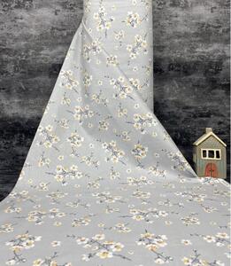 Ervi bavlna š.240 cm - květ jabloně na šedém - 25731-15, metráž