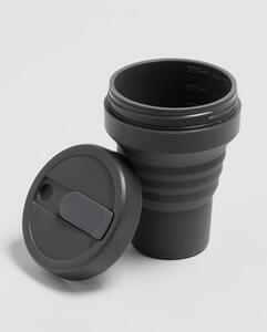 Antracitově šedý skládací cestovní hrnek Stojo Pocket Cup Carbon, 355 ml