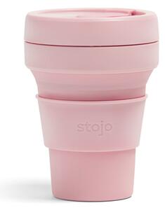 Růžový skládací cestovní hrnek Stojo Pocket Cup Carnation, 355 ml