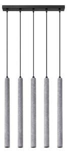 Závěsné svítidlo Pastelo, 5x betonové stínítko