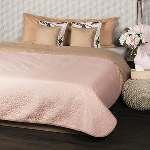 Přehoz na postel Doubleface béžová/růžová, 220 x 240 cm, 2x 40 x 40 cm