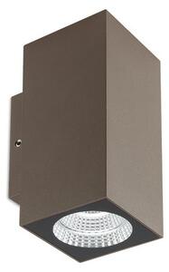 Redo 90089 QUAD exteriérové nástěnné svítidlo CREE COB LED 2x3W | 660/540lm | 3000K | IP65 - hnedá