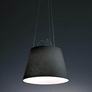 Artemide 0782030A + 0772030A Tolomeo Mega Black sospensione 42, designové závěsné svítidlo, 1x105W E27, černé stínítko průměr 42cm