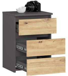 Ak furniture Komoda CL3 40 cm grafitově šedá/dub artisan