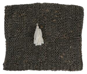 Pletený vlněný přehoz Chalin Taupe 170×130 cm