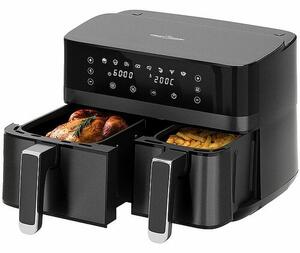 ProfiCook FR 1295 H dvojitá horkovzdušná fritéza, 9 l