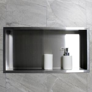 Zapuštěná police, nika BS603010 - nerezová ocel - 60×30×10 cm - možnost volby barvy