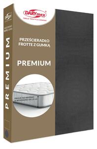 FROTÉ PROSTĚRADLO PREMIUM 90X200 CM TMAVĚŠEDÉ