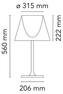 Flos F6263000 KTribe T1, designová stolní lampa se stmívačem, 1x70W E27, čirá, výška 56cm