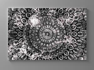 Liox Obraz černobílá mandala Rozměr: 60 x 40 cm