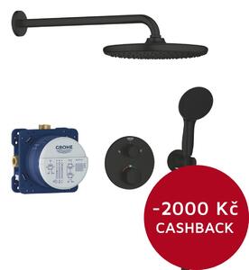 GROHE Precision Thermostat - Podomítkový sprchový systém s Vitalio Start 250, matná černá 348832430