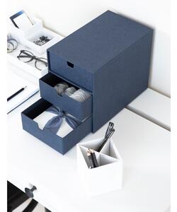Modrý zásuvkový box se 3 šuplíky Bigso Box of Sweden Ingrid