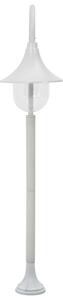 Zahradní sloupová lampa E27 120 cm hliník bílá