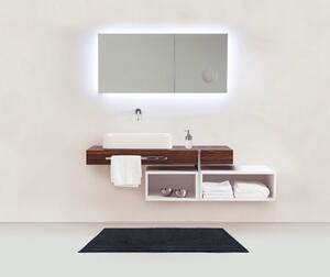 Černá bavlněná koupelnová podložka Wenko Ono, 50 x 80 cm