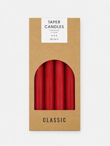 Sinsay - Sada klasických stolních svíček 4 pack - burgundy