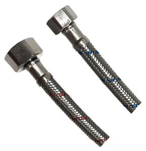 Flexibilní připojovací hadice FxF 3/8"x1/2" - nerez - 80 cm - 2ks