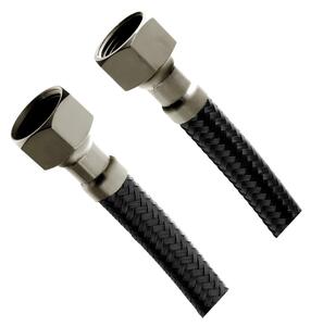 Flexibilní připojovací hadice FxF 3/8"x3/8" - černá - 80 cm - 2ks