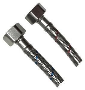Flexibilní připojovací hadice FxF 3/8"x3/8" - nerez - 60 cm - 2ks
