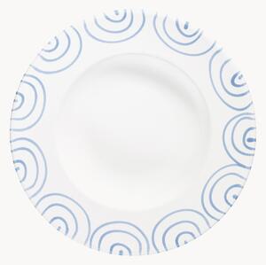 Ručně vyrobený talíř na těstoviny Blaugeflammt