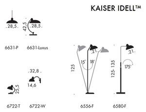 Fritz Hansen - Kaiser Idell Stojací Lampa White High-Gloss 6580-F - Lampemesteren