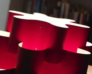 Quadrifoglio Group K05TVE0P00-008 Sun, designová stolní lampička z červeného textilu, 1x16W LED E27, výška 71cm