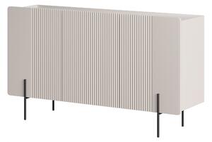 Komoda Malmi 150 cm - kašmírová / crema bianca / černé nožky