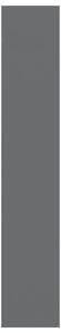 Knihovna Anabel - 3 police - šedá s vysokým leskem | 40x24x108 cm