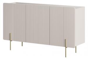 Komoda Malmi 150 cm - kašmírová / crema bianca / zlaté nožky
