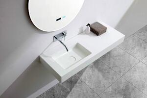 Nástěnné umyvadlo BA8012 - minerální odlitek - 121x45x12 cm Různé barvy - volitelný kovový rám