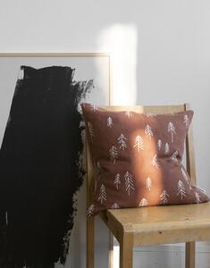 Lněný povlak na polštář Tall Terracotta 48 x 48 cm