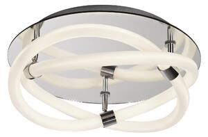 Mantra 6609 Infinity Line, moderní stropní svítidlo 30W LED 3000K, chrom/bílá, průměr 43cm