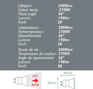 Mathmos žárovka pro lávovou lampu Astrobaby a Telstar, 28W halogen GU10 mini