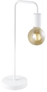Trio Leuchten 508000131 Diallo, industriální bílá stolní lampa s vypínačem, 1x42W E27, výška 51cm