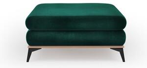 Lahvově zelený puf se sametovým potahem Windsor & Co Sofas Astre