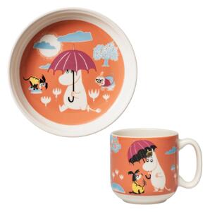 Set hrnku a talíře Moomin Under the Umbrella, dárkový box