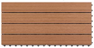 Terasové / balkonové dlaždice - WPC - 60x30 cm - 6 ks - 1 m2 | hnědé