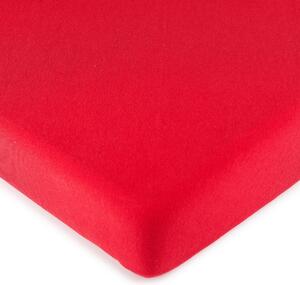 Jersey prostěradlo červená, 180 x 200 cm