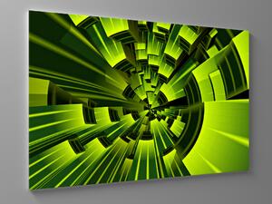Liox 3D obraz zelená abstrakce Rozměr: 60 x 40 cm