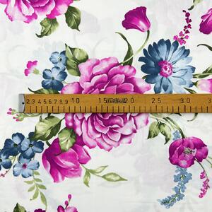 Ervi bavlna š.240 cm - květy fialové - 26560-14 metráž -