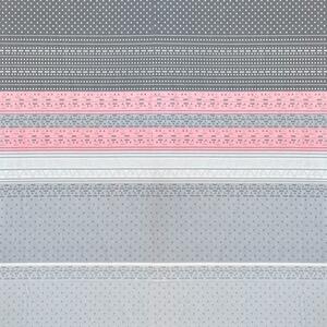 Ervi bavlna š.240 cm - šedé a růžové vzorování č.9488-3, metráž