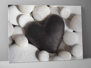 Liox Obraz srdce black and white Rozměr: 100 x 65 cm
