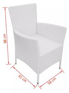 Zahradní židle Free - 4 ks s poduškami - polyratan | krémové