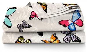 Ervi bavlněné prostěradlo - barevné motýlcí