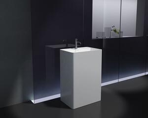 Volně stojící umyvadlo PB2022 - minerální odlitek - 60 x 42 x 90 cm - bíláMinerální kompozit - matná bílá - 60 x 42 x 90 cm