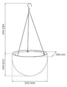 Keter Závěsný květináč Sphere mocca, pr. 35 cm