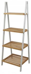 Regál DOCHTMANN bambus 40 cm x 109 cm x 30 cm bílý