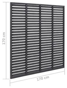 Lamelový plot Liberty - WPC - 170x170 cm | šedý