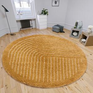 Okrově žlutý kulatý koberec ø 160 cm Dion – Hanse Home